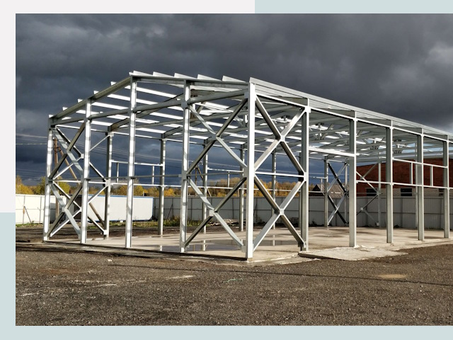 Двускатные ангары в Светлоград от 609 руб. за квадрат