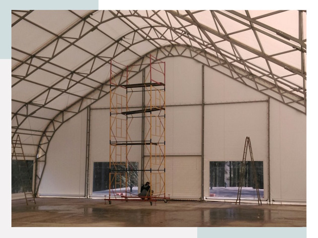 Шатровые ангары в Светлограде